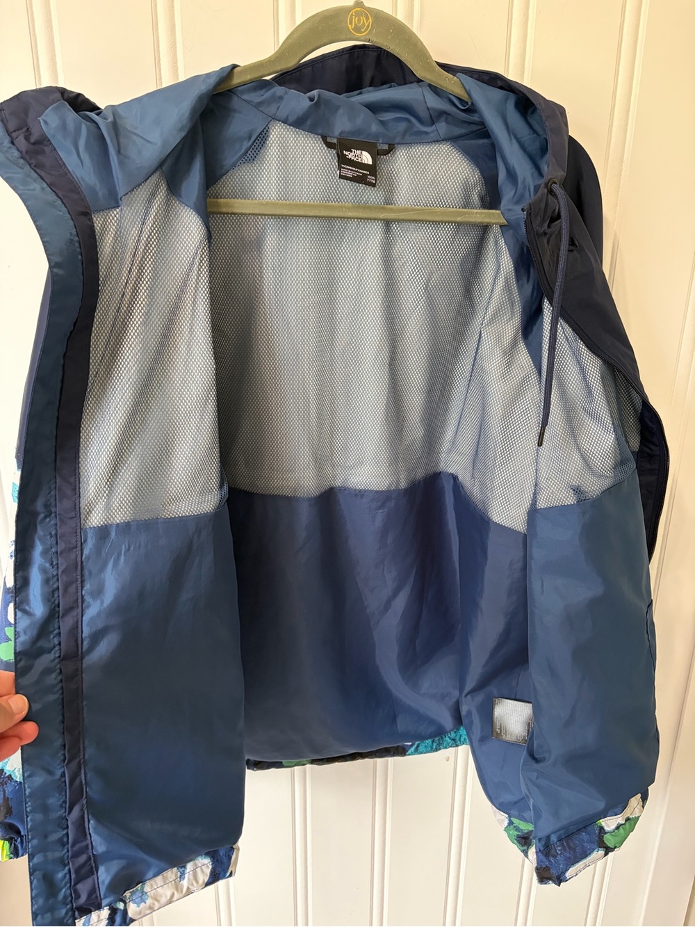 The North Face Antora Rain Hoodie Jacket Floral Print Blue Women's 3X Gorpcore - Picture 13 of 13